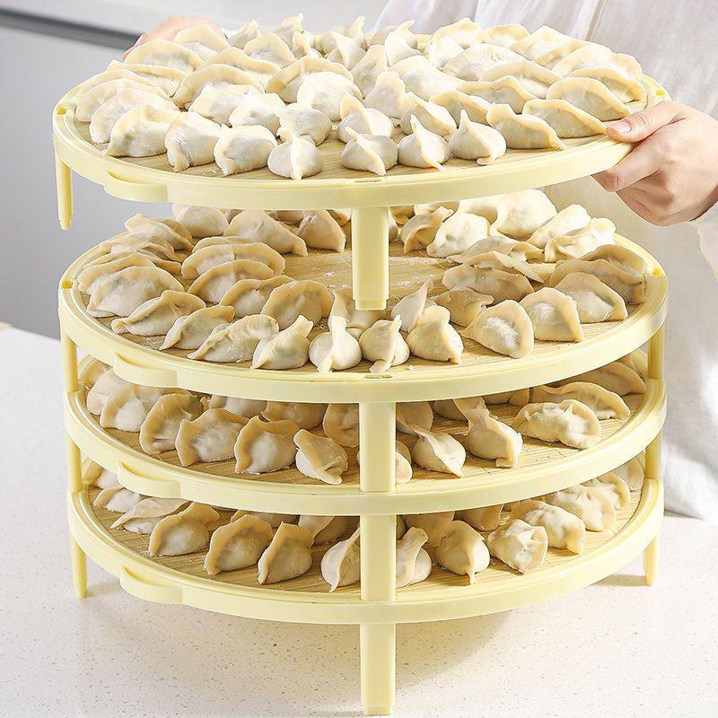 Special Tray for Holding Dumplings, Multi-Layer Cover, Steamed Bun Basket, Rattan Dumpling Bag, Household Non-Stick Cover, Bamboo Cover