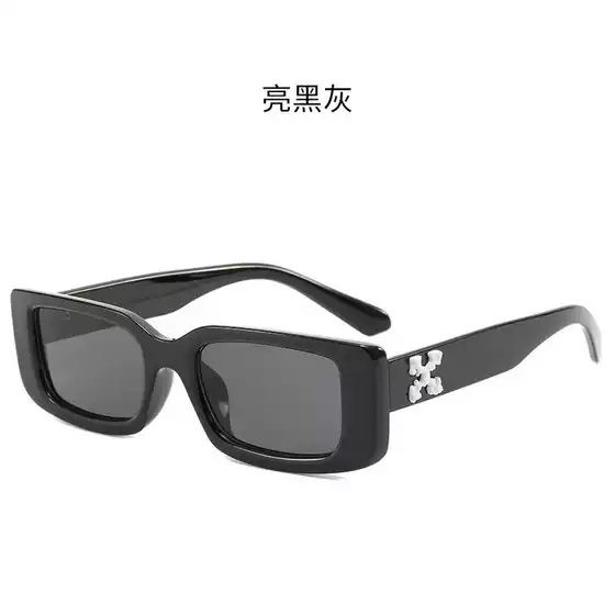 New Box Sunglasses Snowflake Decoration European and American Fashion Hip Hop Personalized Glasses Frame Cross-border Avant-garde Punk