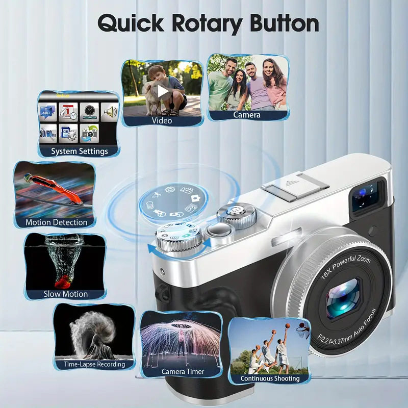 Entry-level 4K retro digital camera SLR micro single portable vlog camera selfie HD video travel