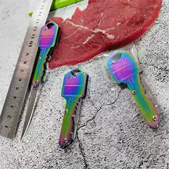 Gang Head Worker Stainless Steel Key Knife Folding Knife Mini Portable Folding Express Knife Outdoor Multifunctional Fruit Knife