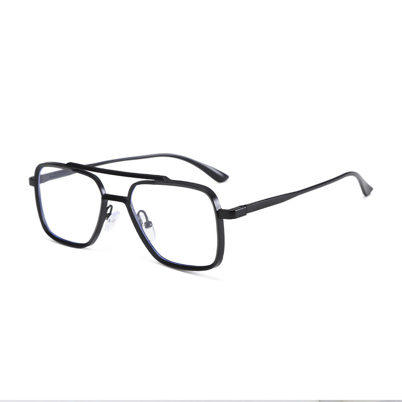 New Fashionable Anti-Blue Light Color-Changing Glasses for Men and Women, Metal Glasses Frames, High-Looking, Slimming, Light-Sensitive Color-Changing Sunglasses
