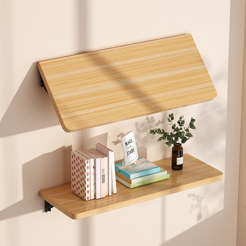 Wall-mounted storage rack multi-layer bookshelf foldable partition wall-mounted hanging storage rack wall wood bracket