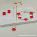 Barbie pink double-sided mother-of-pearl three-piece set