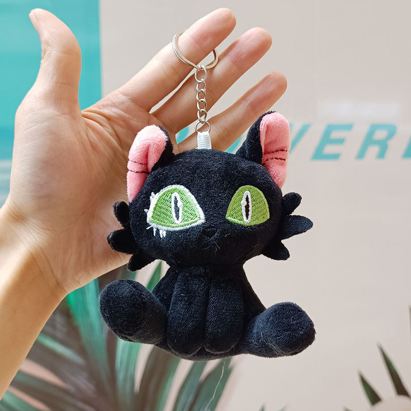 Creative plush bell Bud travel doll pendant keychain left minister Cat schoolbag hanging plush toy doll