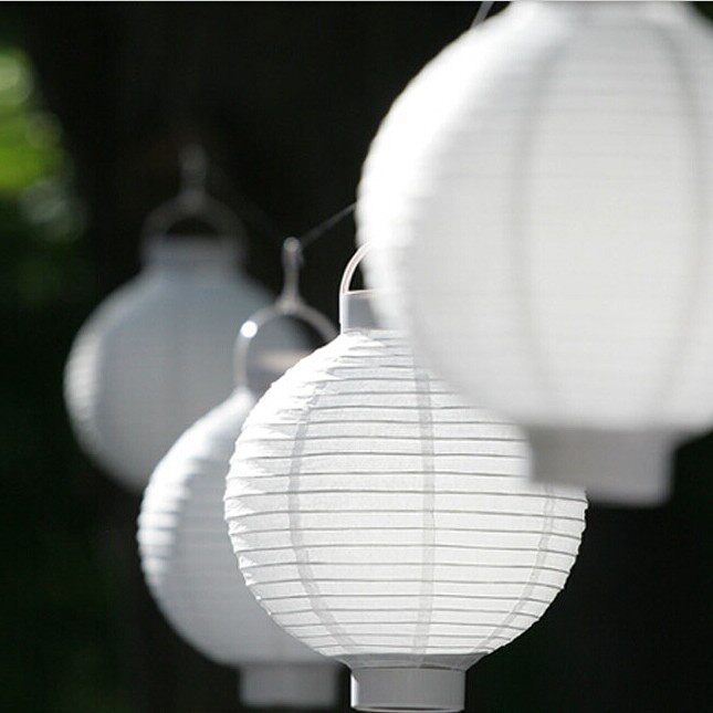 Christmas New Year Lantern Festival Spring Festival Lantern Led Light Battery Lantern Wedding Paper Handheld Lantern 30cm Warm Light Festive