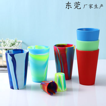 Camouflage Silicone Red Wine Cup Drop-resistant Outdoor Simple Silicone Cup Water Cup Cocktail Cup Travel Portable Foldable Cup