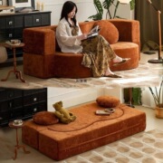 Lazy Sofa Pure Sponge Vacuum Compression Sofa Bed for Living Room, Bedroom, Apartment, Dual-Purpose Folding Sofa Bed