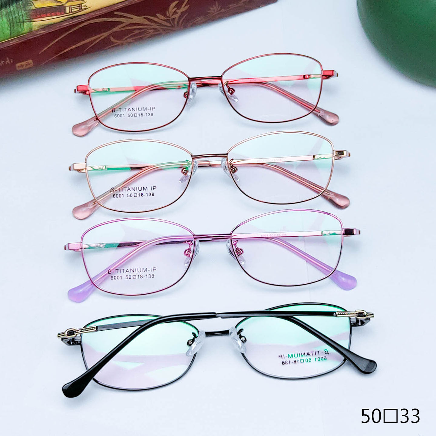 New Designer Women's Metal Myopia Frame Wholesale Memory Titanium Glasses Frame Presbyopia with Myopia Danyang