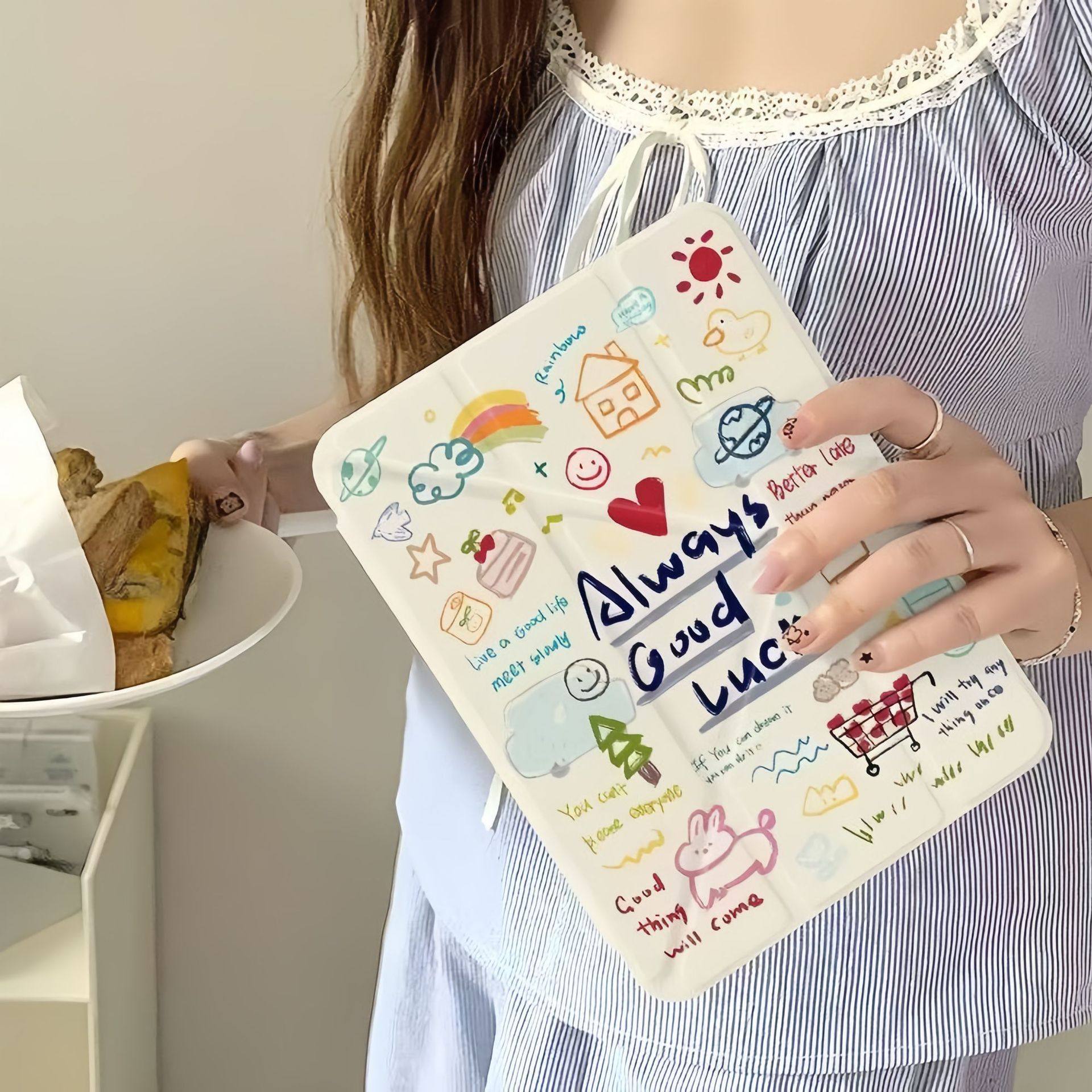 Ipady Foldable Tablet Protective Case Cartoon Cute Suitable for Air11M3/A16/10Th/Air1/2/4/5Th