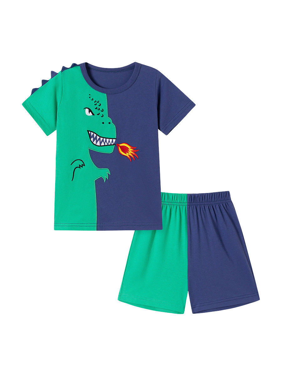 Boys' Summer Short-Sleeve Set, Kids' Two-Piece Outfit Wholesale