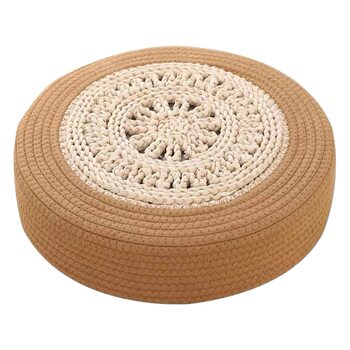 Corn Skin Thickened Cushion Tatami Sitting Pier Lazy Floor Cushion Bay Window Futon Straw Meditation Mat Light Luxury