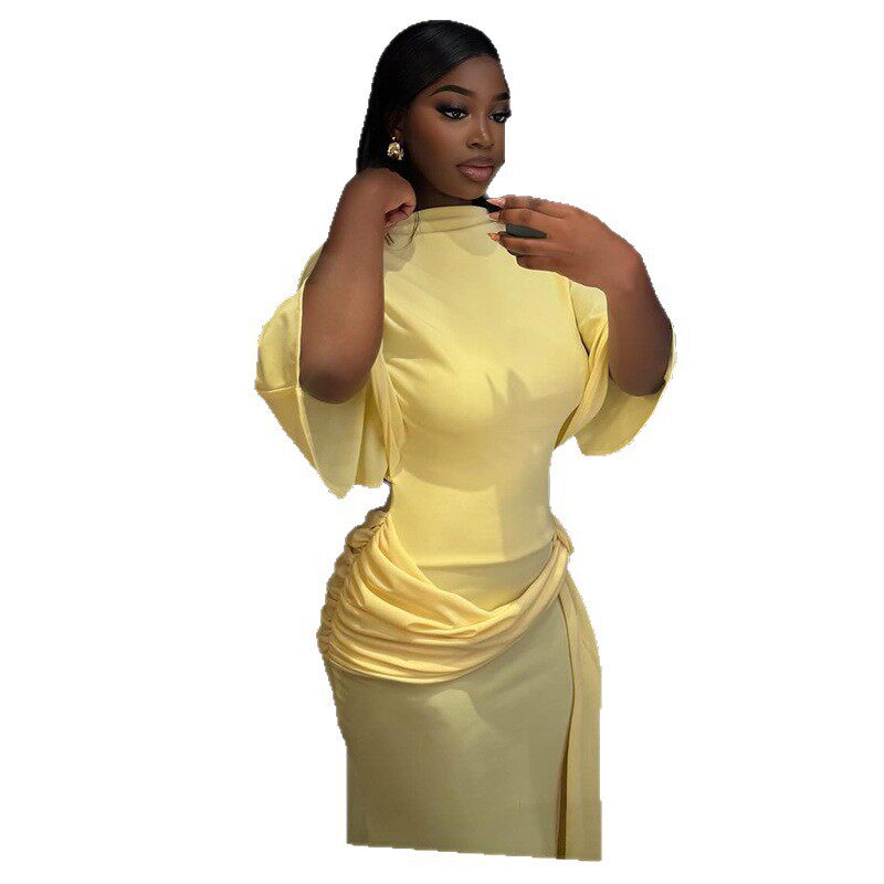 Backless Maxi Dress Sexy Solid Color Loose Fit Comfortable Side Slit Adjustable Straps Perfect for Summer Events
