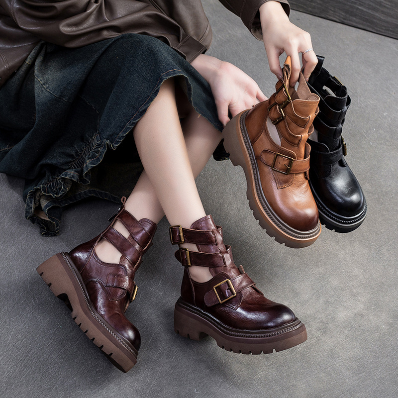 Giày Dép Sandal Nữ Đế Cao Hàng Mùa Xuân Thu Đông Phong Cách Âu Mỹ