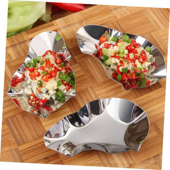 Stainless steel oyster dish kitchenware holder kitchen spatula spoon tray seasoning butterfly soy sauce dish baked oyster mold wholesale
