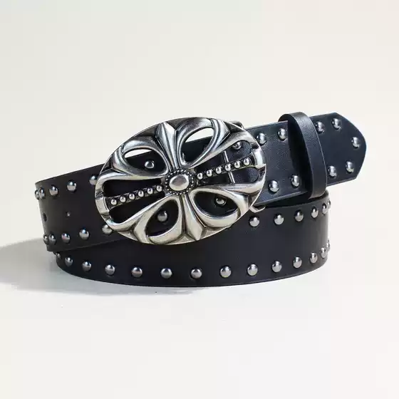 New trend belt women fashion personality willow nail youth belt punk snap casual pants with women factory wholesale