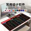 Extra Large Mouse Pad Wps/Cad/Ps/Ai/Pe Shortcut Keys Office Computer Desktop Keyboard Pad Extension Anti-Slip Pad