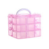 Storage Box Plastic Satchel Detachable Jewelry Storage Box Three-Layer Detachable Transparent Cosmetics Storage Box Wholesale