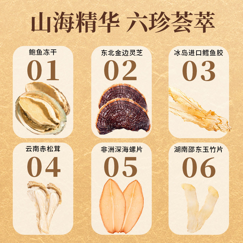 Jintangshan Seafood Gift Box 480g Seafood Mushrooms Dried Goods Sea Products Mid-Autumn Festival Gift Dried Seafood Fish Gelatin