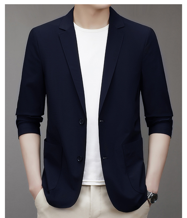 Áo vest nam chống nắng mỏng nhẹ dán keo liền mạch co giãn không cần ủi — Xanh lục xám, Màu đen, Xanh navy