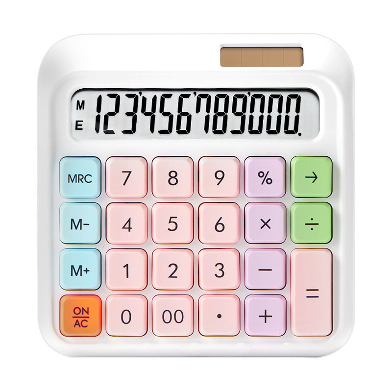 高颜值计算器柔性键盘多巴胺色系办公室用网红款个性创意计算器