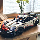Совместимый со строительными блоками Lego спортивный автомобиль Porsche 911 в сборе, модель гоночного автомобиля с дистанционным управлением, игрушка в подарок для мальчика