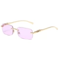 Gold frame purple piece