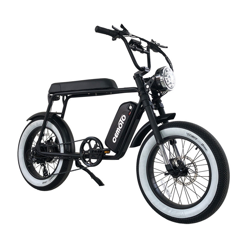 Cross-Border Foldable Electric Assist Bicycle Fat Tire Scooter 48V Lithium Battery Long Seat Electric Bicycle