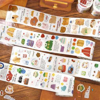 Letter Lover Die-Cut Washi Tape Warm Diary Series Korean Simple Journal Material Sticker Decoration