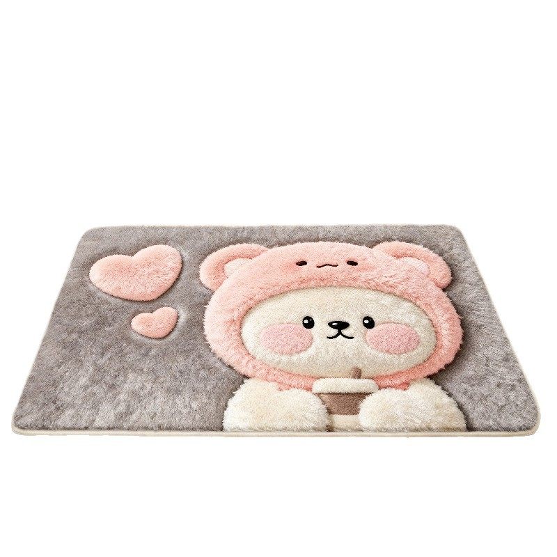 Bathroom Floor Mats Absorb Water Imitation Cashmere Carpet Bathroom Bathroom Door Mats Plush Floor Mats Cartoon Floor Mats in Stock