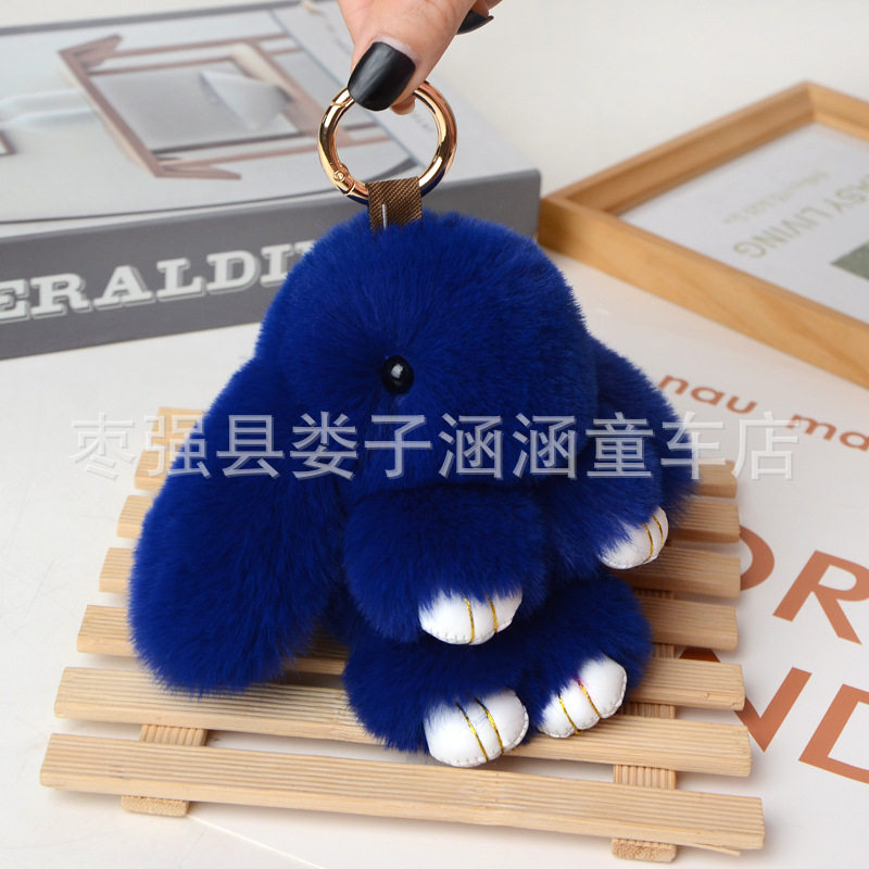萌萌兔装死兔挂件仿獭兔毛汽车钥匙扣包包挂件小兔子挂件情侣挂件