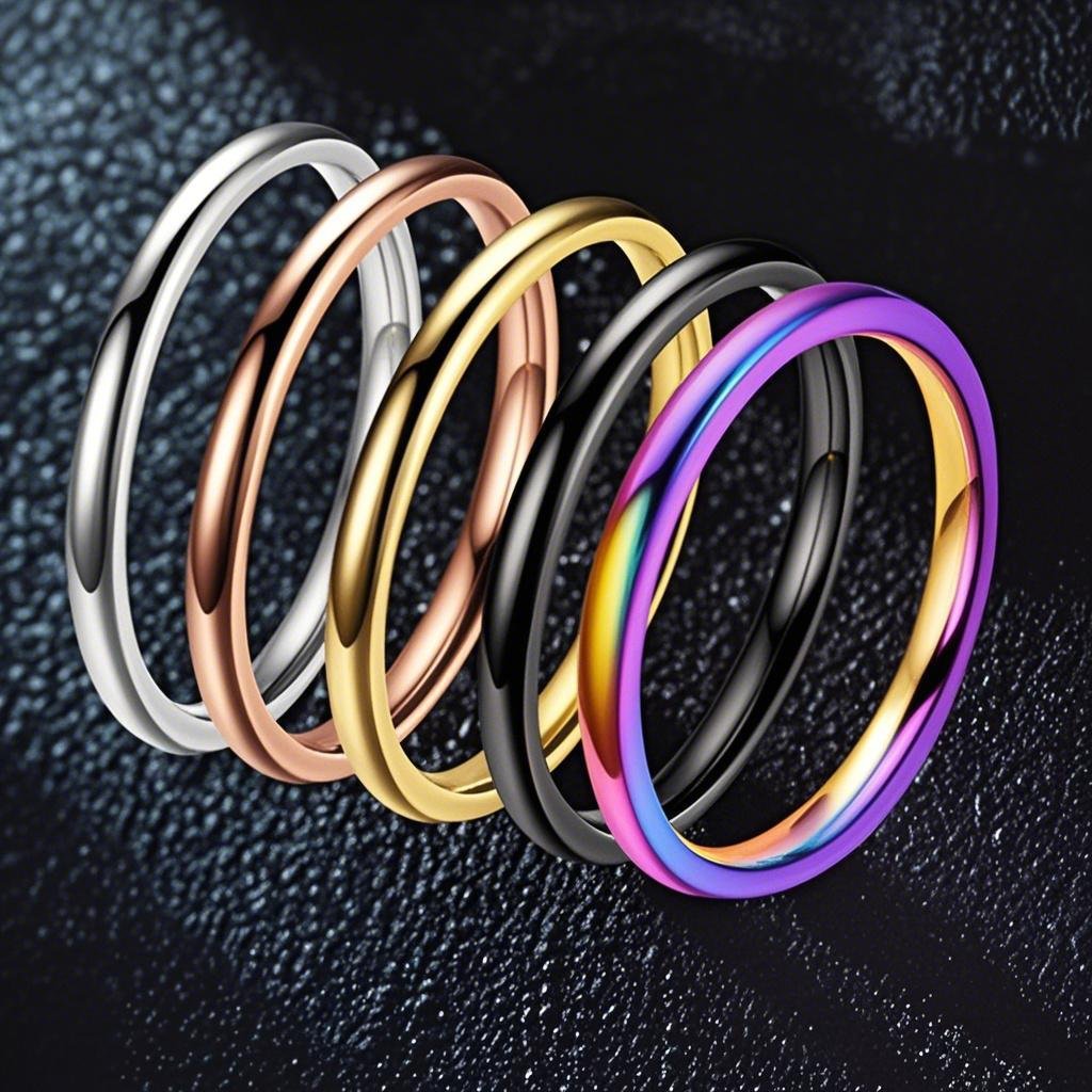 stainless steel ring women Japanese and Korean simple ring f...