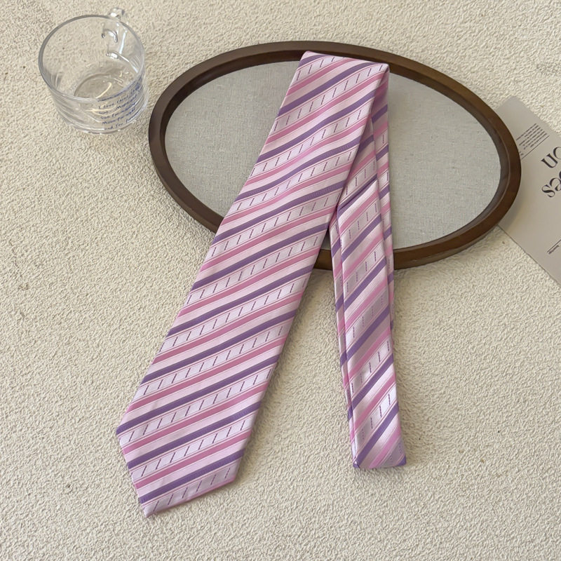 パープルドットピンクピンクネクタイ - 約127cm