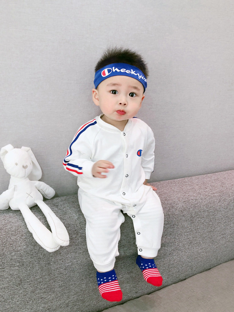 Newborn Baby Spring and Autumn Pure Cotton Romper Infant Long-Sleeve Jumpsuit Hundred-Day Birthday Outing Clothes Crawling Suit One-Piece