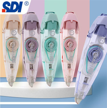 Sdi Correction Tape with High Aesthetic Appeal, Large Capacity, Refillable, Portable, Click-Type Pen-Style Limited Edition