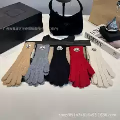 Korean Style Solid Color Fashionable Knitted Wool Gloves Winter Warm Touch Screen Gloves Fingered Wool Gloves Ready for Sale