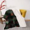 Double-layer Flannel Blanket Lamb Fleece Composite Thickened Warm Blanket Student Blanket Dormitory Winter Retro Blanket