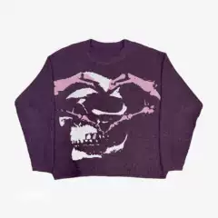 European and American new style street loose pullover sweater personality casual round neck autumn frozen warm sweater foreign trade Amazon