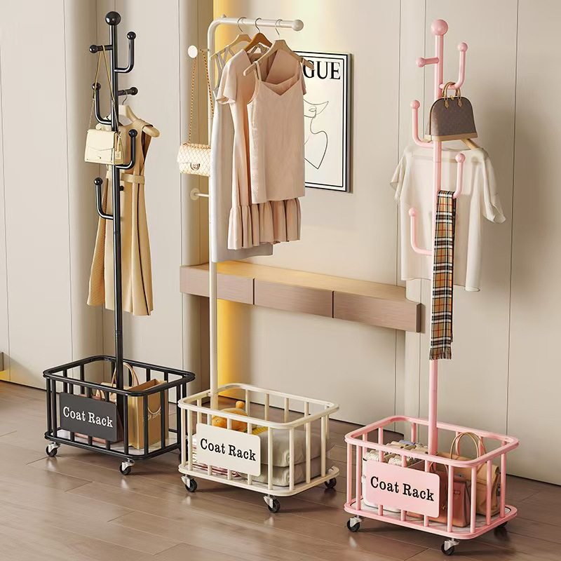 New Multi-Purpose Clothes Hanger Floor-Standing Bedroom Coat Rack Home Floor-Standing Accessible Luxury Living Room Storage Clothes Drying Bag