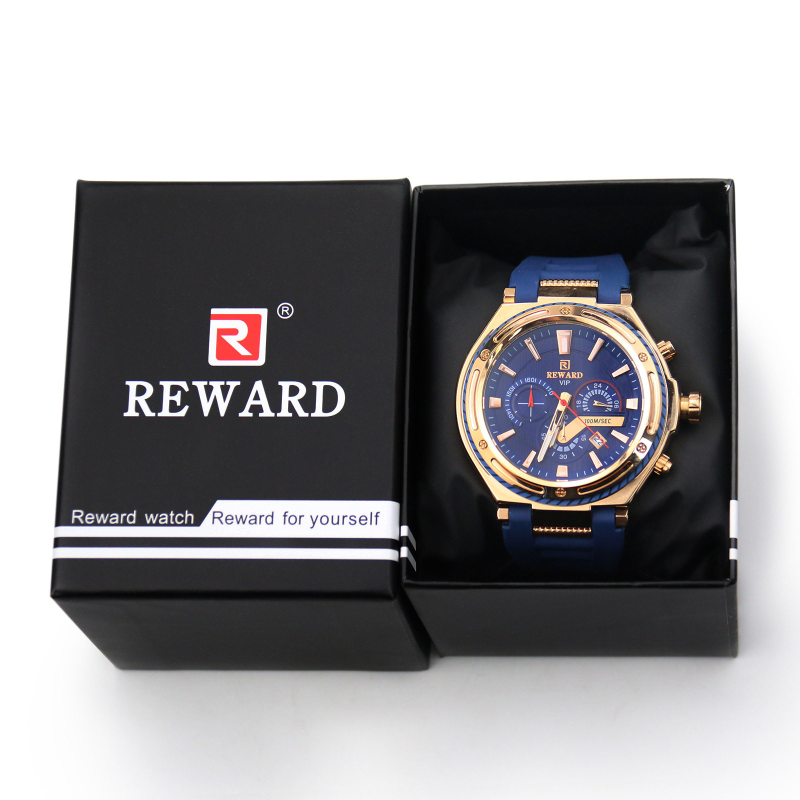 Reward Watch Gift Packaging Box Original Watch Box High-End Watch Gift Box Cross-Border Heaven and Earth Cover Packaging Box Square Box
