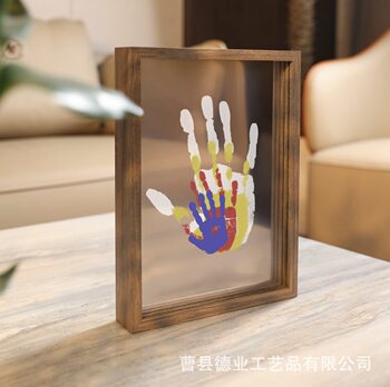 Factory Direct Sales Transparent Family Handprint Photo Frame DIY Art Print Picture Frame Souvenir for Multiple People