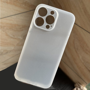 Suitable for Iphone13 Mobile Phone Case Transparent Apple 13Promax Protective Cover Button Cut Out Pp Shell Pp Material