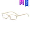 New Nerd Anti-Blue Light Glasses Frame for Women Retro College Style Oval Small Frame Fashion Flower Tortoise Shell Flat Glasses