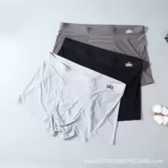 Alo Ice Silk Men's Underwear Summer Breathable Antibacterial Crotch Transparent Thin Boys' Four-Corner Youth Wholesale Boxers