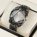 Black with silver without magnifying glass