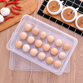 Thickened refrigerator egg storage box with egg tray kitchen fresh-keeping box with lid dustproof 10 cells 15 cells 18 cells 24 cells