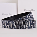 Blue cloth black buckle dior