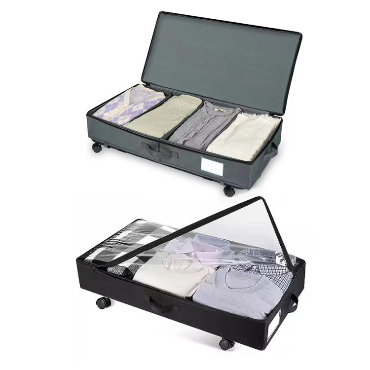 New Cross-border Simple Bed Storage Rack 600D Oxford Cloth Pulley Iron Multifunctional Toy Storage Rack