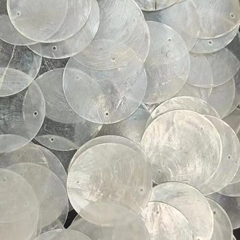 Indonesian Natural Shell Mirror Shell Disc Mica Sheet DIY Lighting Wind Chime Kindergarten Decoration Props Door Curtain Painting