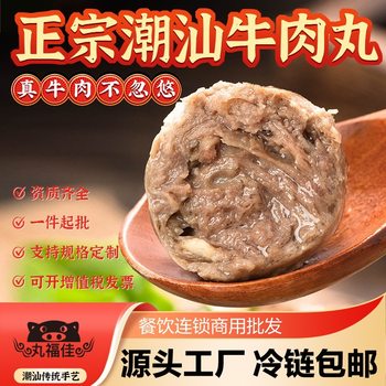 Marufuji Authentic Chaozhou-Shantou Juicy Beef Balls Handmade Beef Balls and Beef Tendon Balls 500g for Oden, Bbq, and Hot Pot