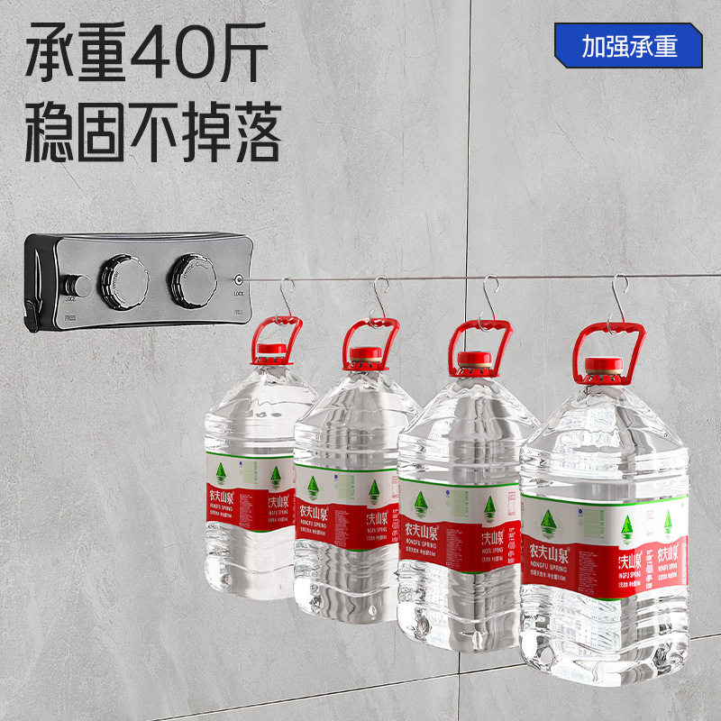 No Punching Telescopic Clothesline 304 Stainless Steel Outdoor Windproof Double Line Clothesline Invisible Wall-Mounted Clothes Drying Rack